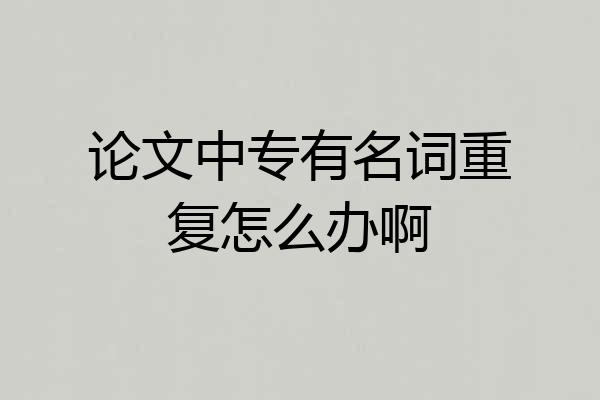 论文中专有名词重复怎么办啊