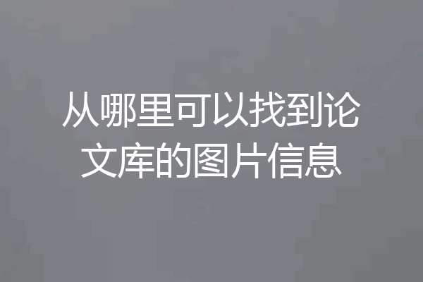 从哪里可以找到论文库的图片信息