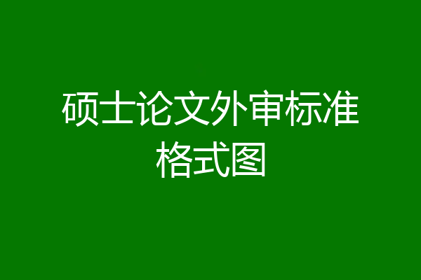 硕士论文外审标准格式图