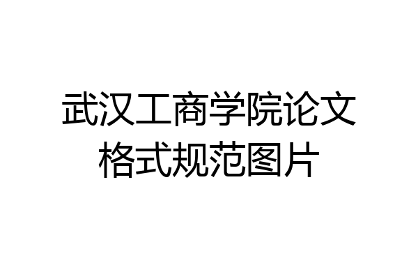 武汉工商学院论文格式规范图片