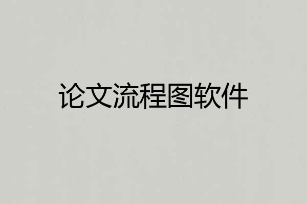 论文流程图软件
