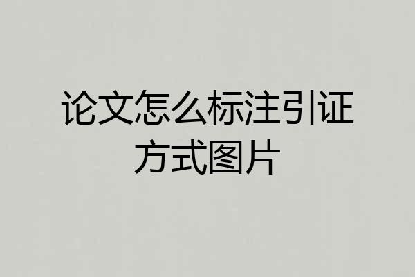 论文怎么标注引证方式图片