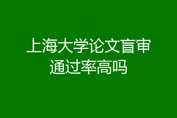 上海大学论文盲审通过率高吗