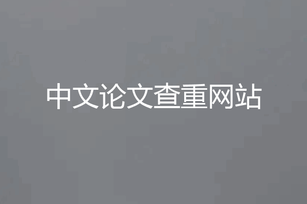中文论文查重网站