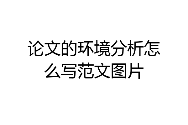 论文的环境分析怎么写范文图片