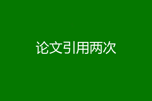 论文引用两次