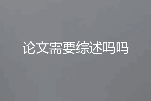 论文需要综述吗吗