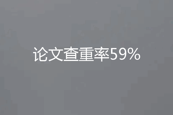 论文查重率59%