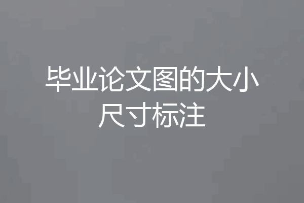 毕业论文图的大小尺寸标注