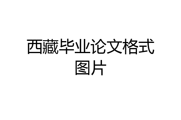 西藏毕业论文格式图片