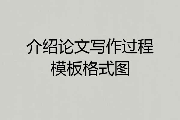 介绍论文写作过程模板格式图