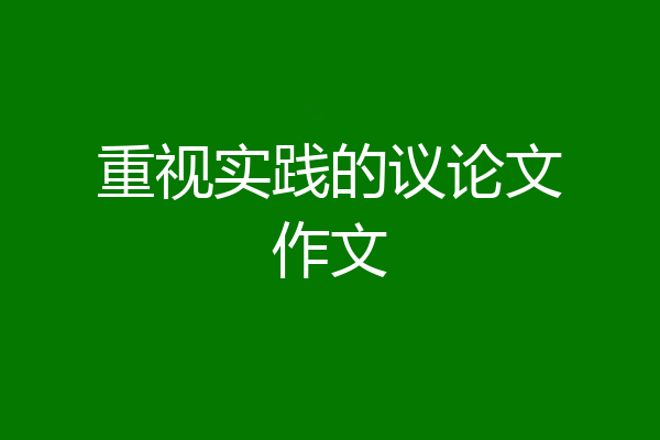 重视实践的议论文作文