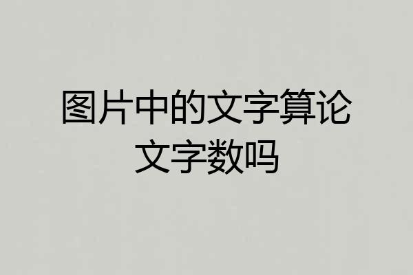 图片中的文字算论文字数吗