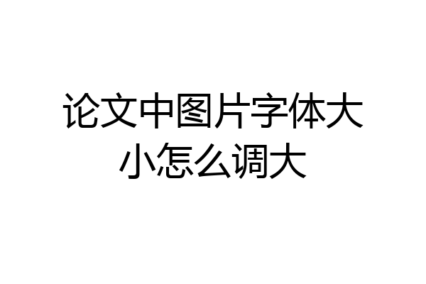 论文中图片字体大小怎么调大