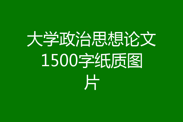 大学政治思想论文1500字纸质图片