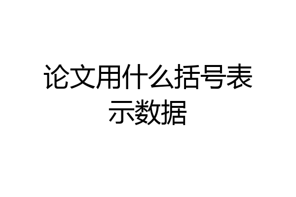 论文用什么括号表示数据