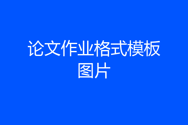 论文作业格式模板图片