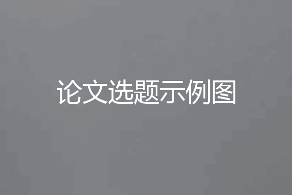 论文选题示例图