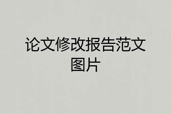 论文修改报告范文图片