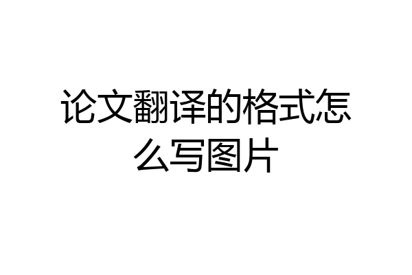 论文翻译的格式怎么写图片