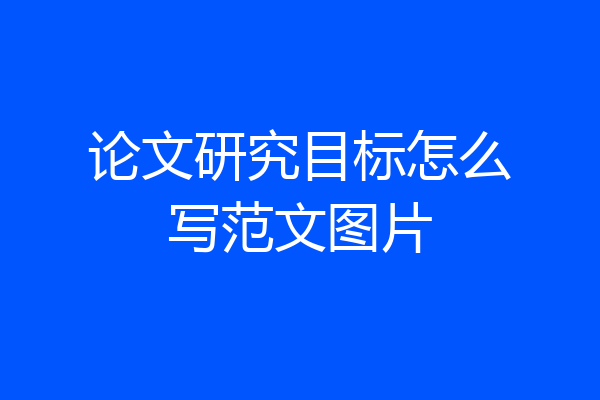 论文研究目标怎么写范文图片