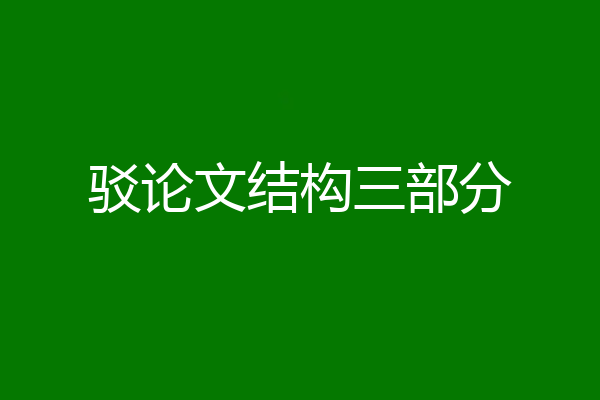 驳论文结构三部分