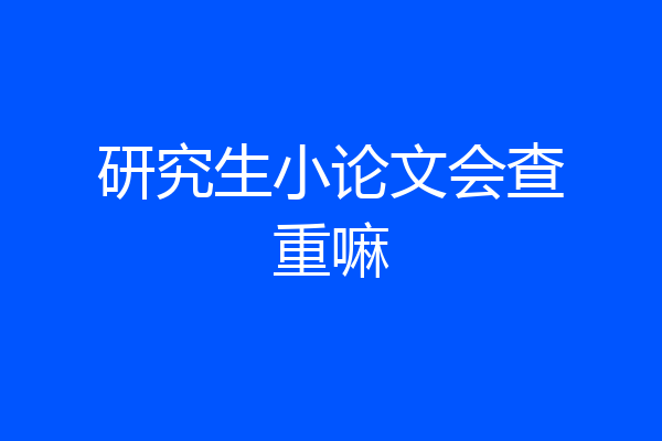 研究生小论文会查重嘛
