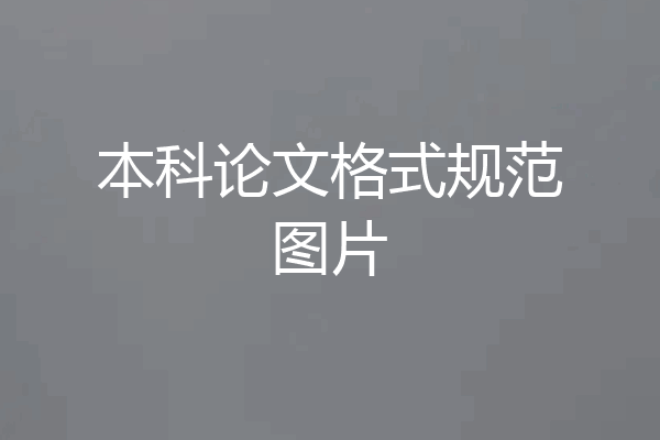 本科论文格式规范图片