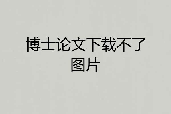 博士论文下载不了图片