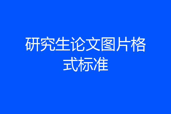 研究生论文图片格式标准
