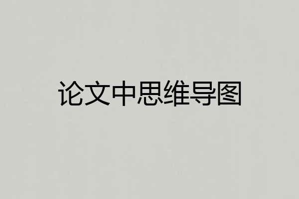论文中思维导图