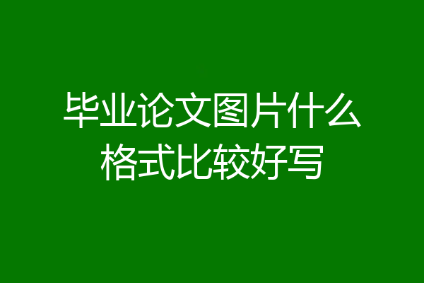 毕业论文图片什么格式比较好写