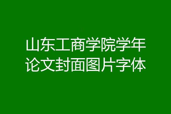 山东工商学院学年论文封面图片字体