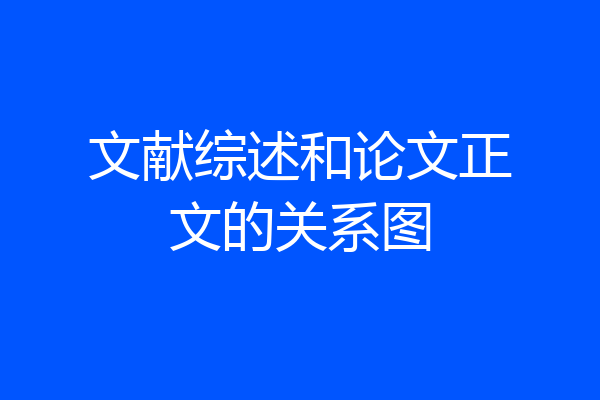 文献综述和论文正文的关系图