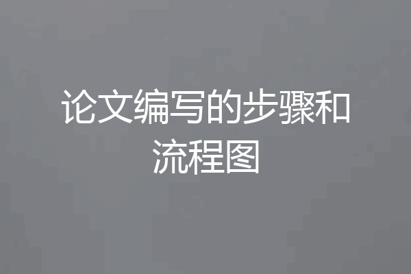 论文编写的步骤和流程图