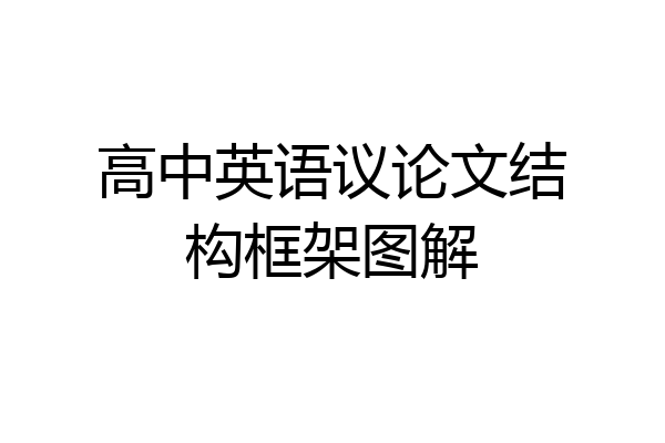 高中英语议论文结构框架图解