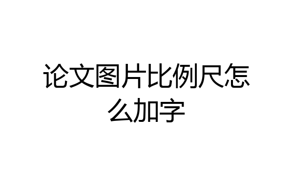 论文图片比例尺怎么加字