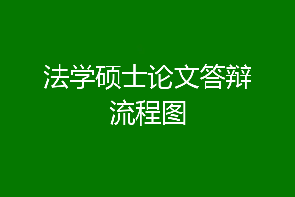 法学硕士论文答辩流程图