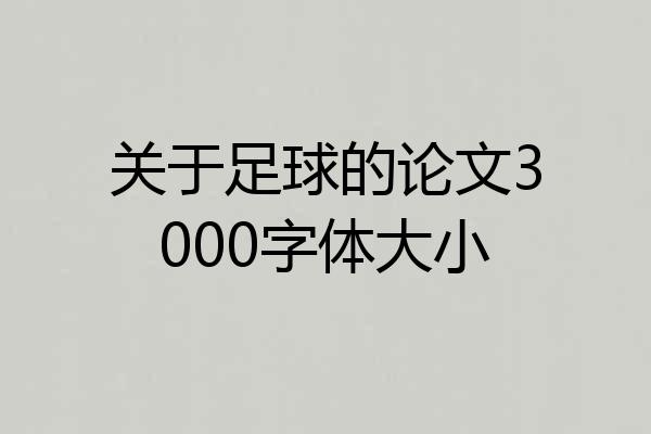 关于足球的论文3000字体大小
