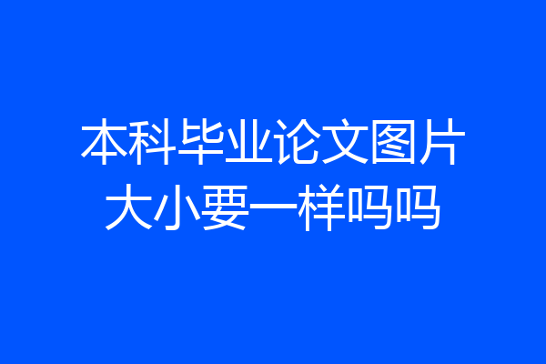 本科毕业论文图片大小要一样吗吗