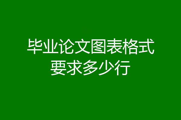 毕业论文图表格式要求多少行