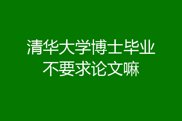 清华大学博士毕业不要求论文嘛