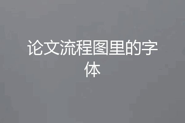论文流程图里的字体