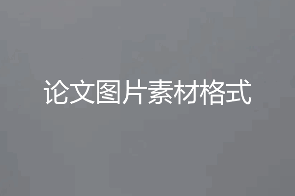 论文图片素材格式