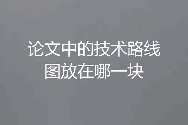 论文中的技术路线图放在哪一块