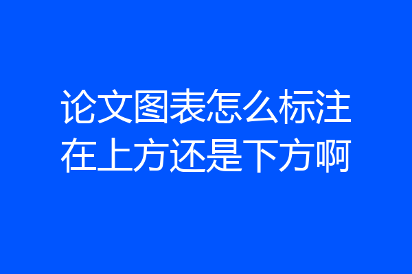 论文图表怎么标注在上方还是下方啊