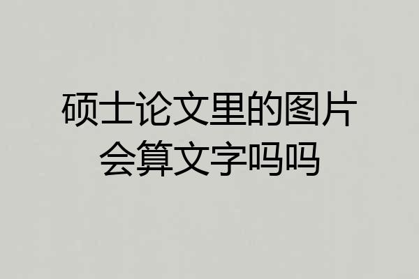 硕士论文里的图片会算文字吗吗