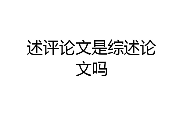 述评论文是综述论文吗