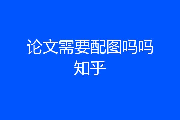 论文需要配图吗吗知乎