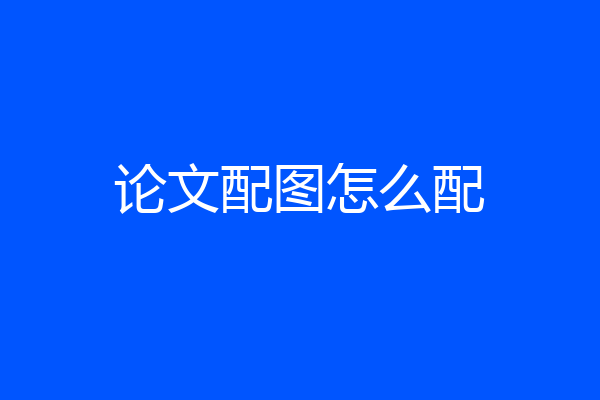 论文配图怎么配